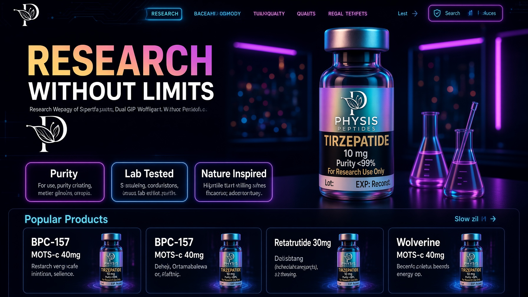 Physis Peptides — Nature-inspired research peptides